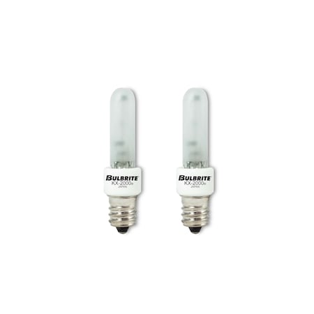 Bulbrite 60 Watt Candelabra Screw Base E12 Xenon/Krypton T3 Light Bulb, Frost, 2700K, 2PK 861191